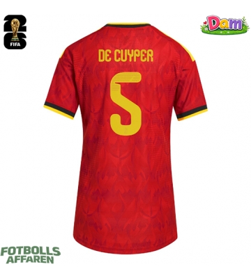Belgien Maxim De Cuyper #5 Hemmatröja Kvinnor VM 2026 Kortärmad